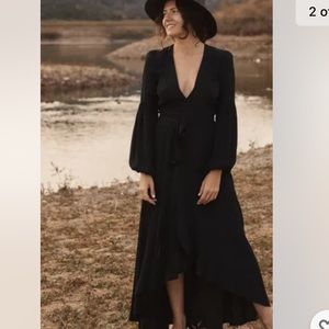 CHRISTY DAWN BERGEN Black dress size M long sleeve